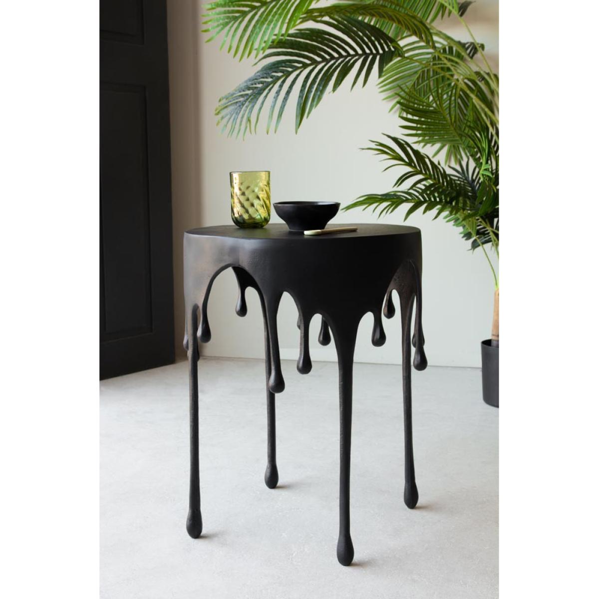 Matt Black Drip Side Table – image 2