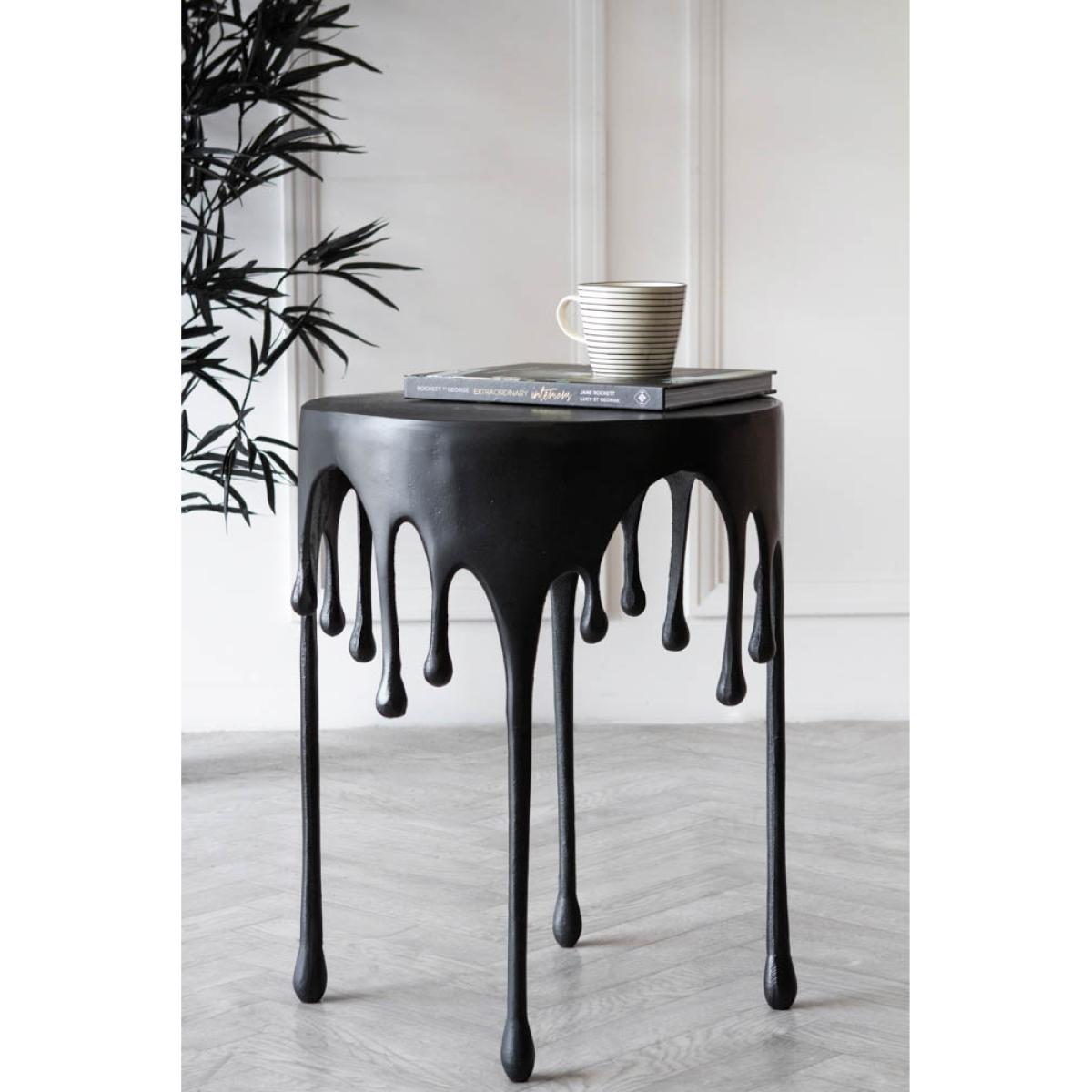 Matt Black Drip Side Table – image 6