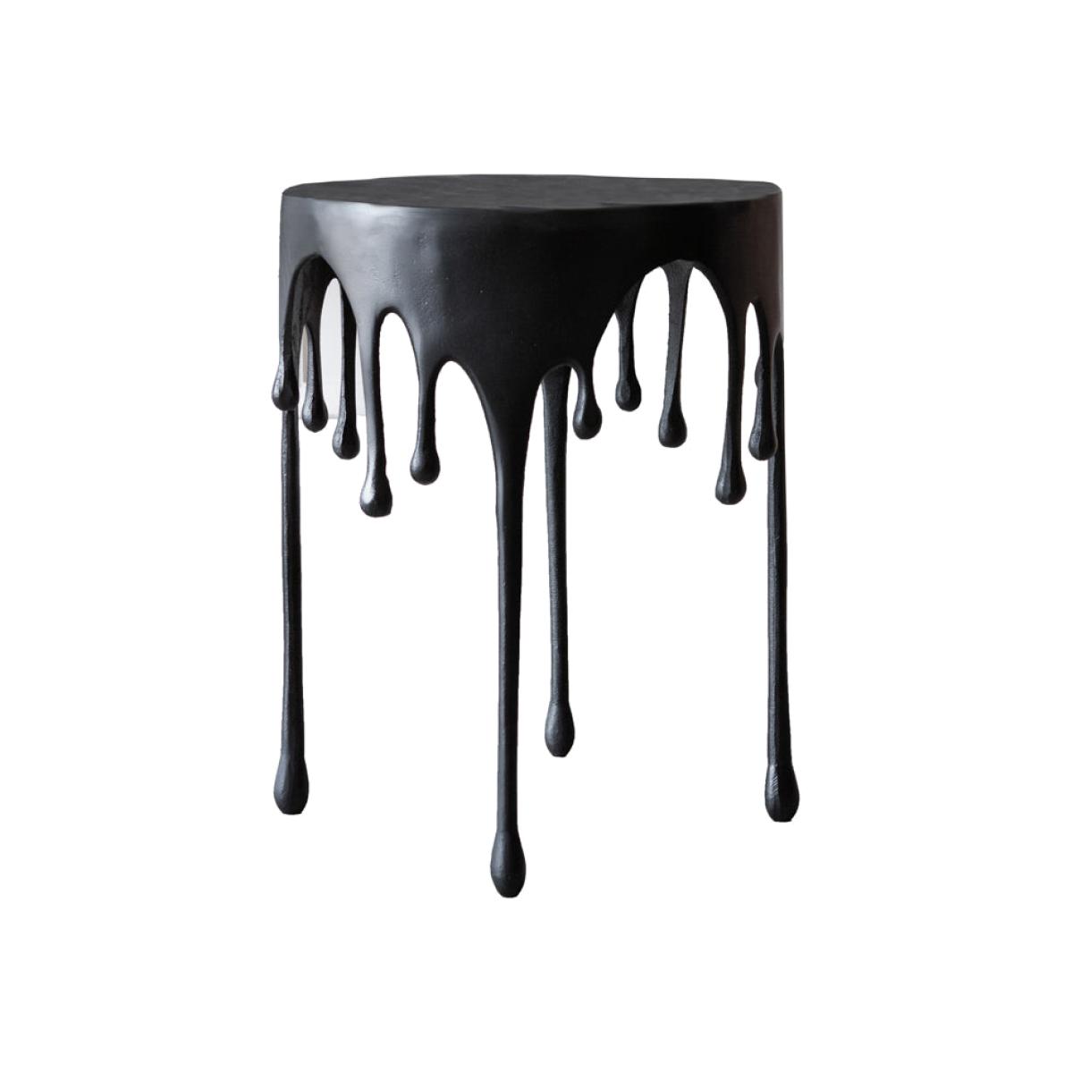 Matt Black Drip Side Table – image 1