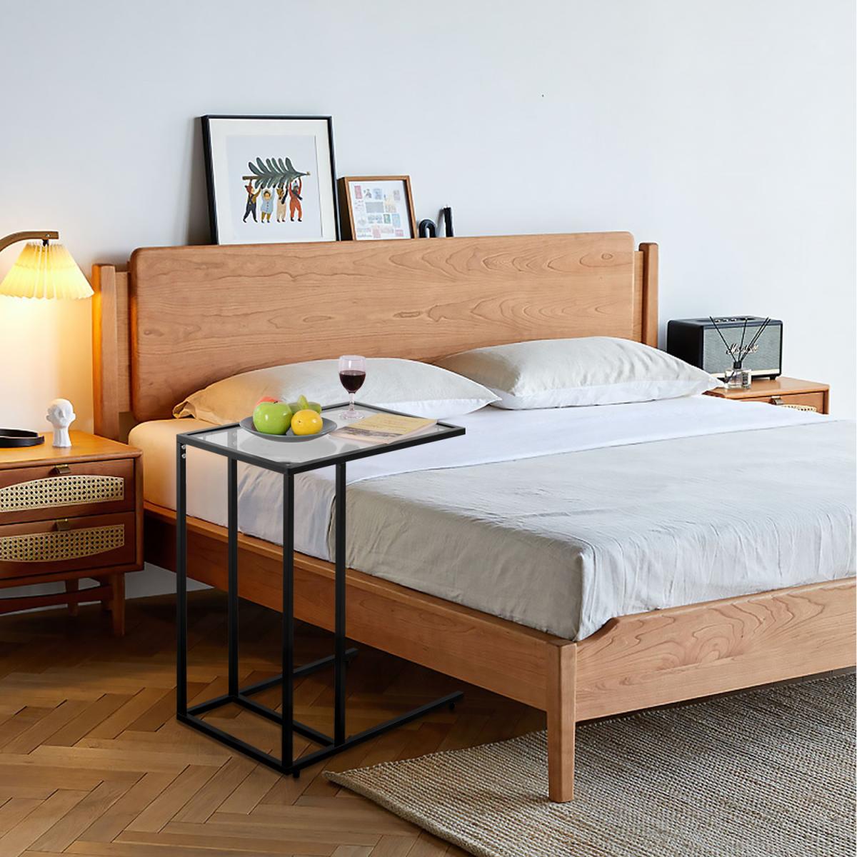Costway Industrial Side Table-Black - Black – image 5