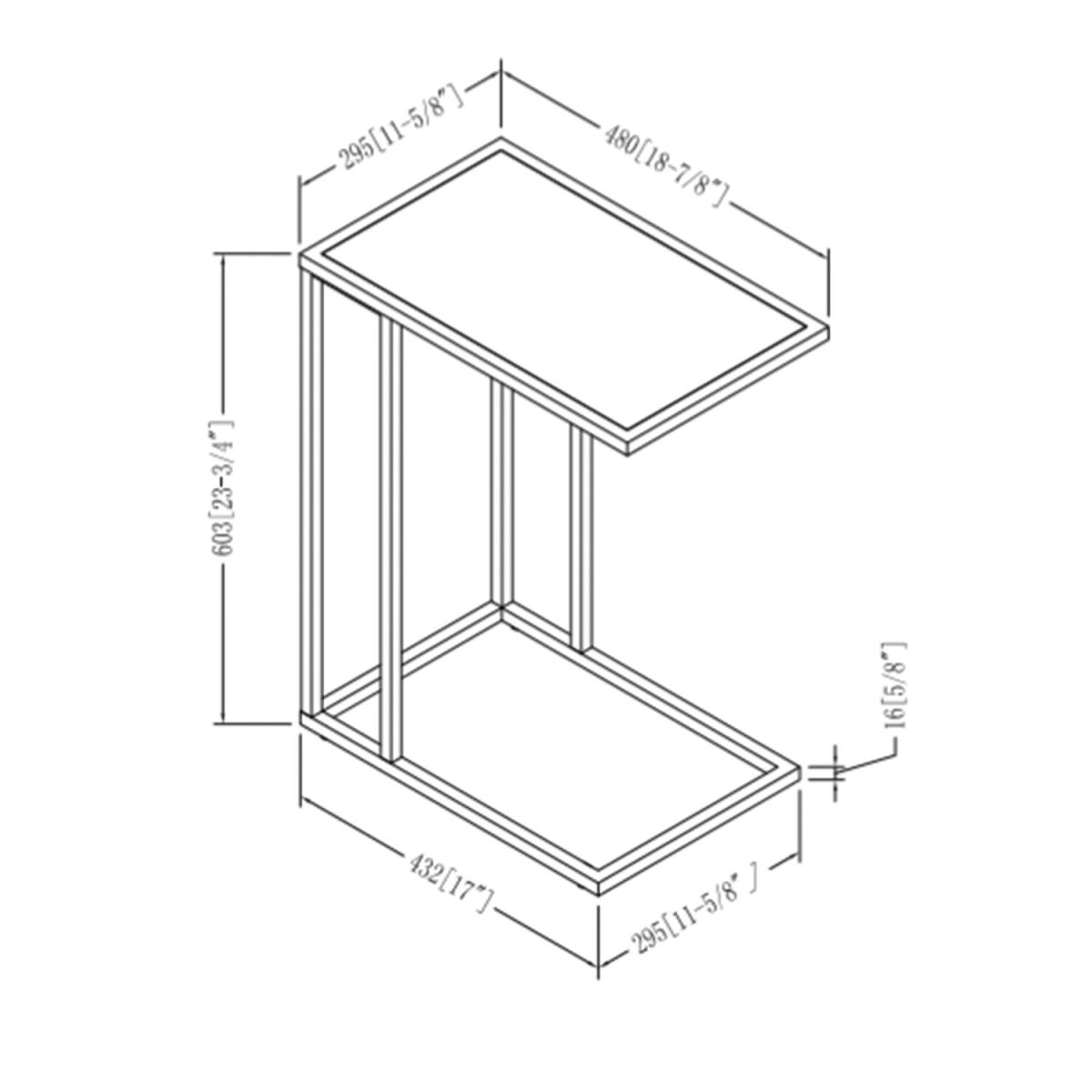 Malorie End Table - White Marble & Gold – image 11