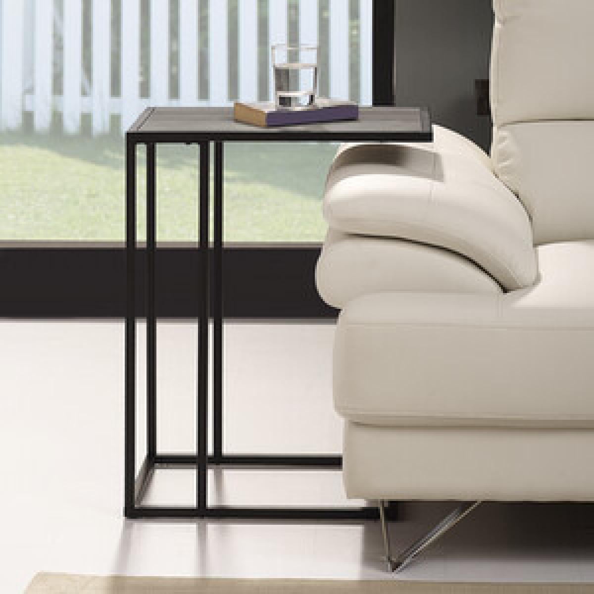 Malorie End Table - White Marble & Gold – image 8