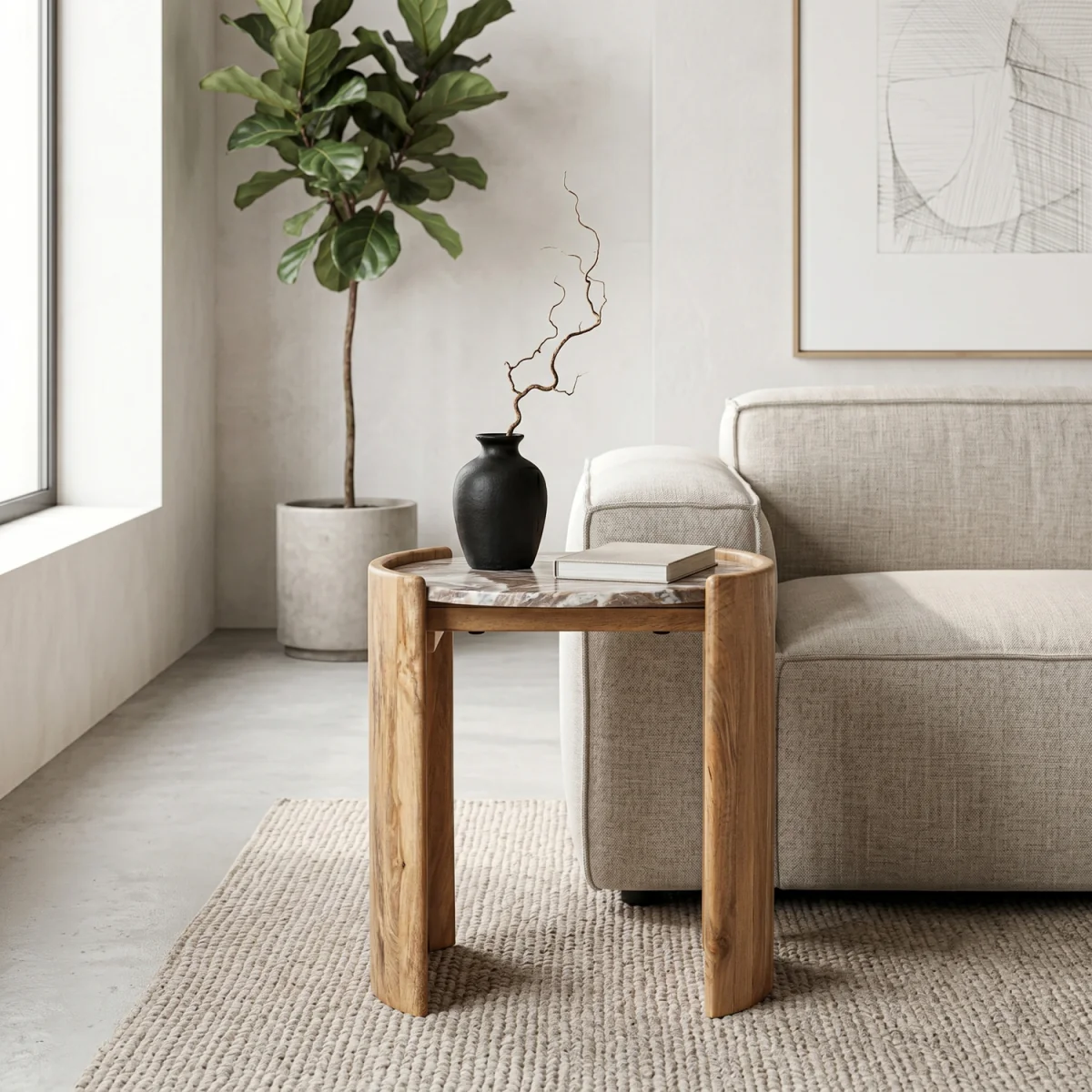 Belgravia Side Table - Natural – image 1
