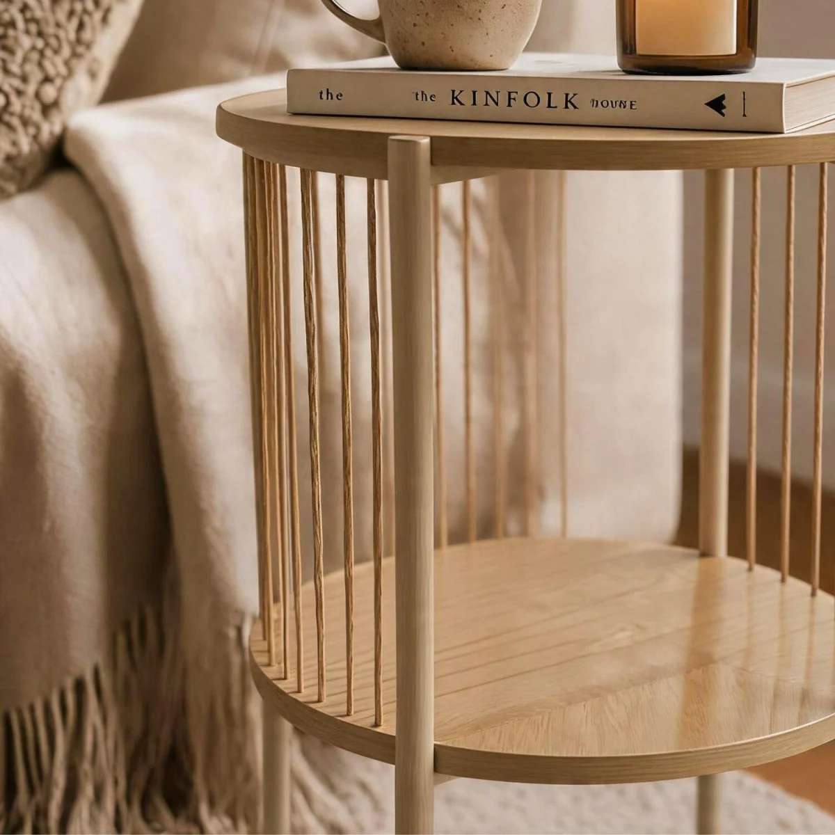 Tuxford Wood Side Table - Oak effect – image 2