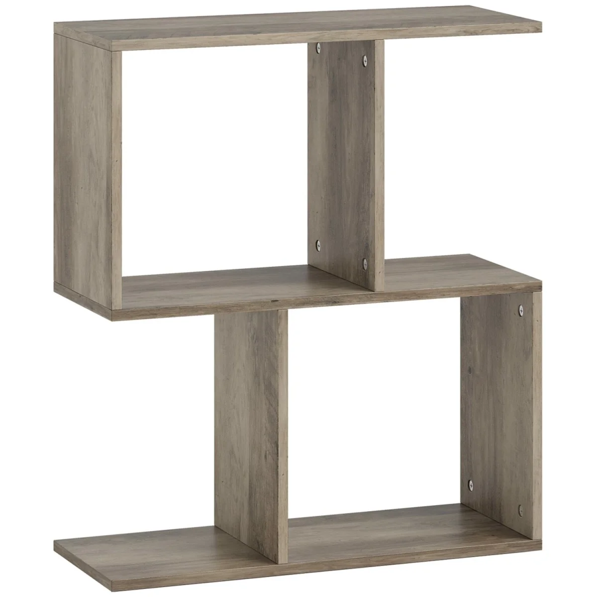 Filo Grey Narrow S-Shaped Side Table with 3-Tier Storage – image 3