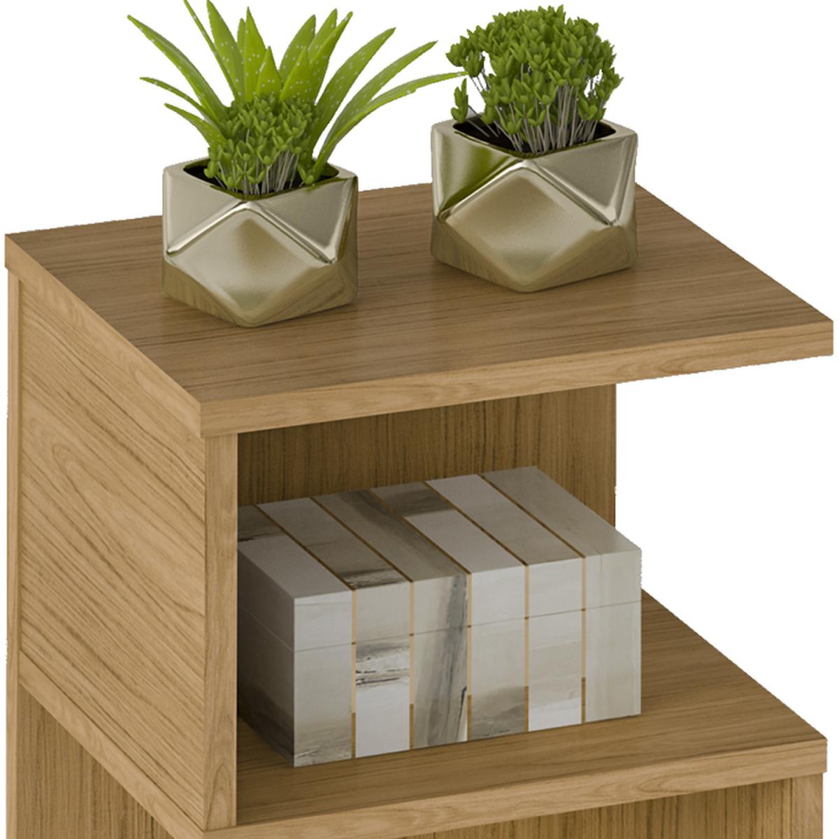 Naples Plant Stand Side Table Black Pine - Oak – image 4
