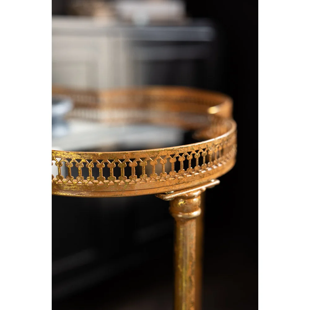 Lucky Clover Mirrored Side Table – image 6