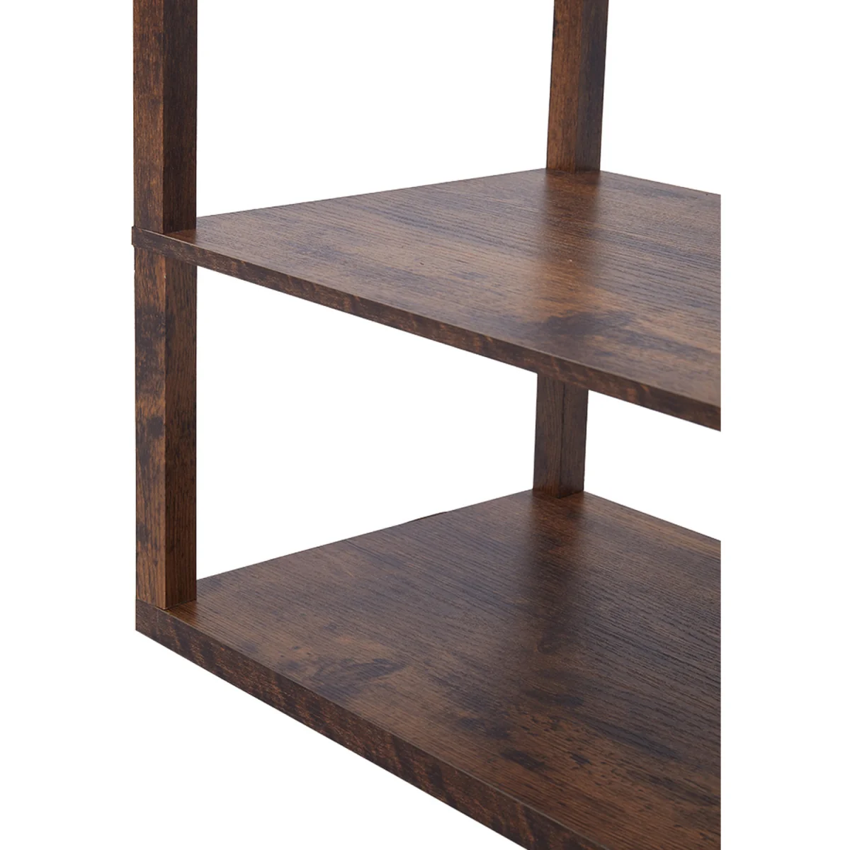 2 In 1 Modern Design Metal Floor Lamp Side Table - Walnut – image 5
