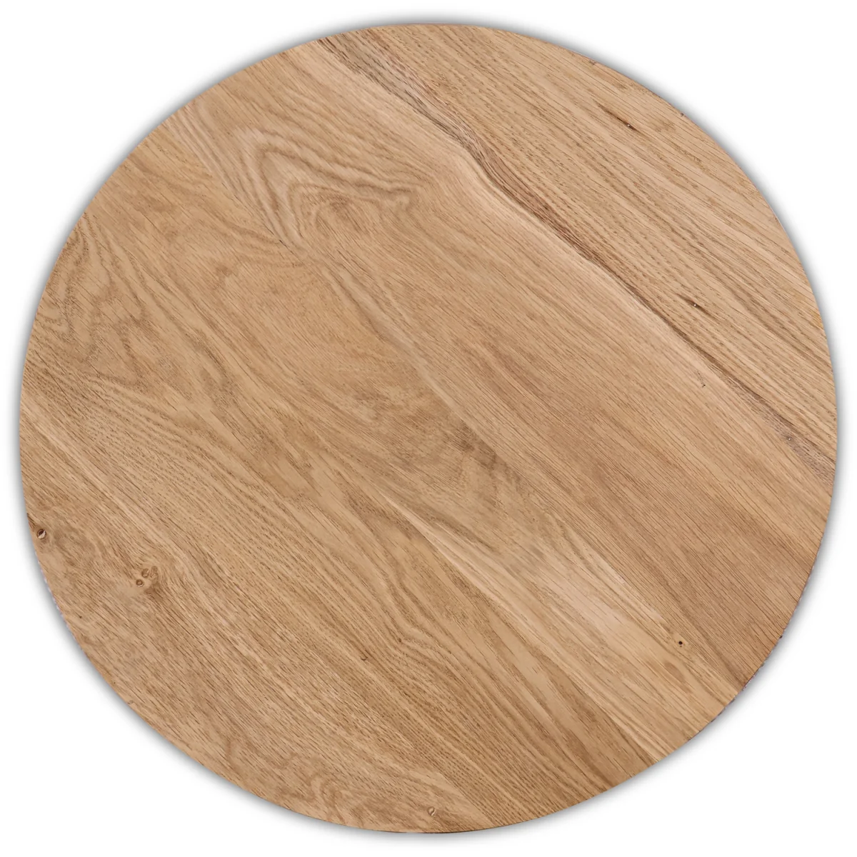 Round Rope Design Side Table with Solid Oak Wood Top - Natural – image 6