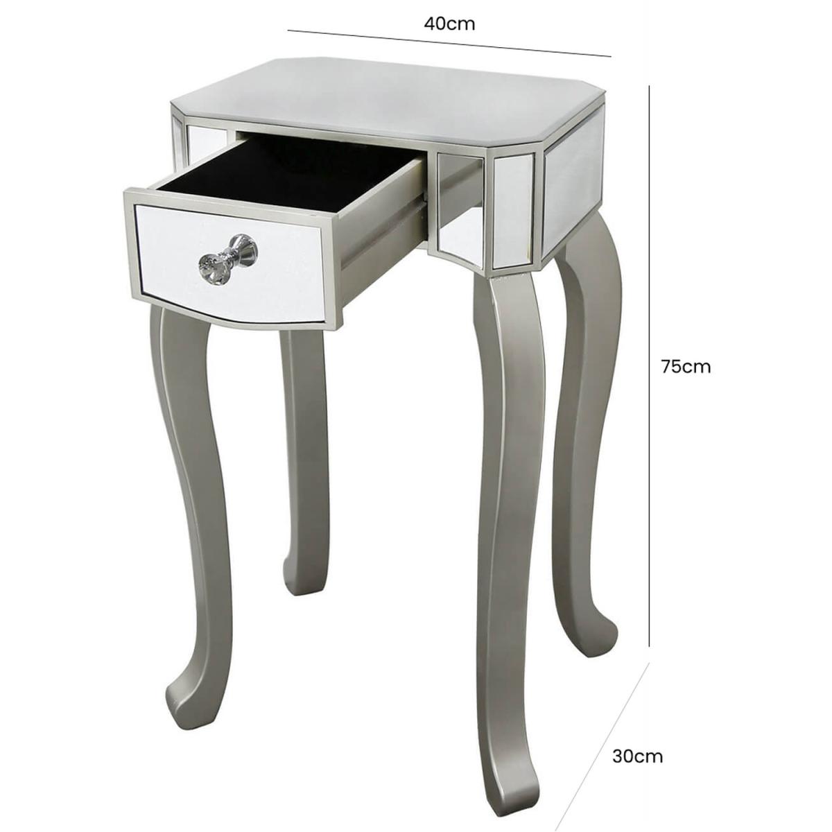 Anne Mirrored Side Table - Champagne – image 2