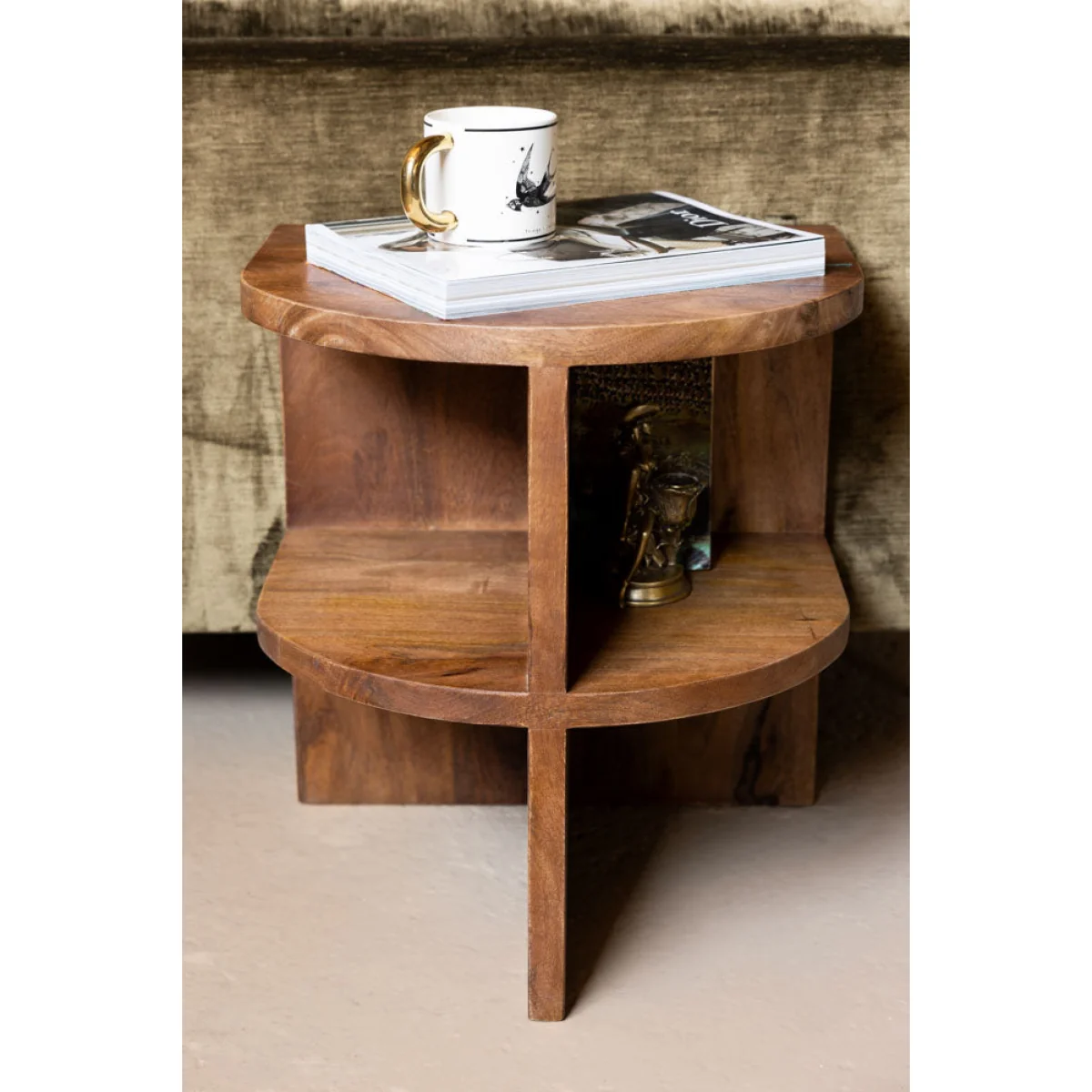 Dark Wood Shelf Side Table – image 2