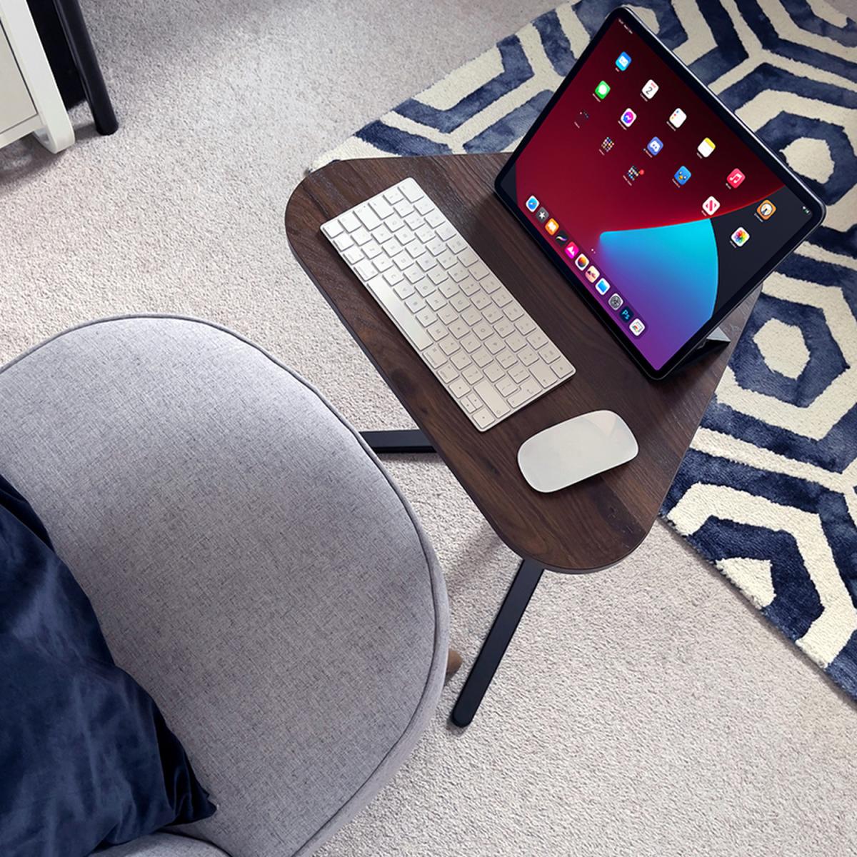 Height Adjustable Laptop Table S - Dark Wood – image 2