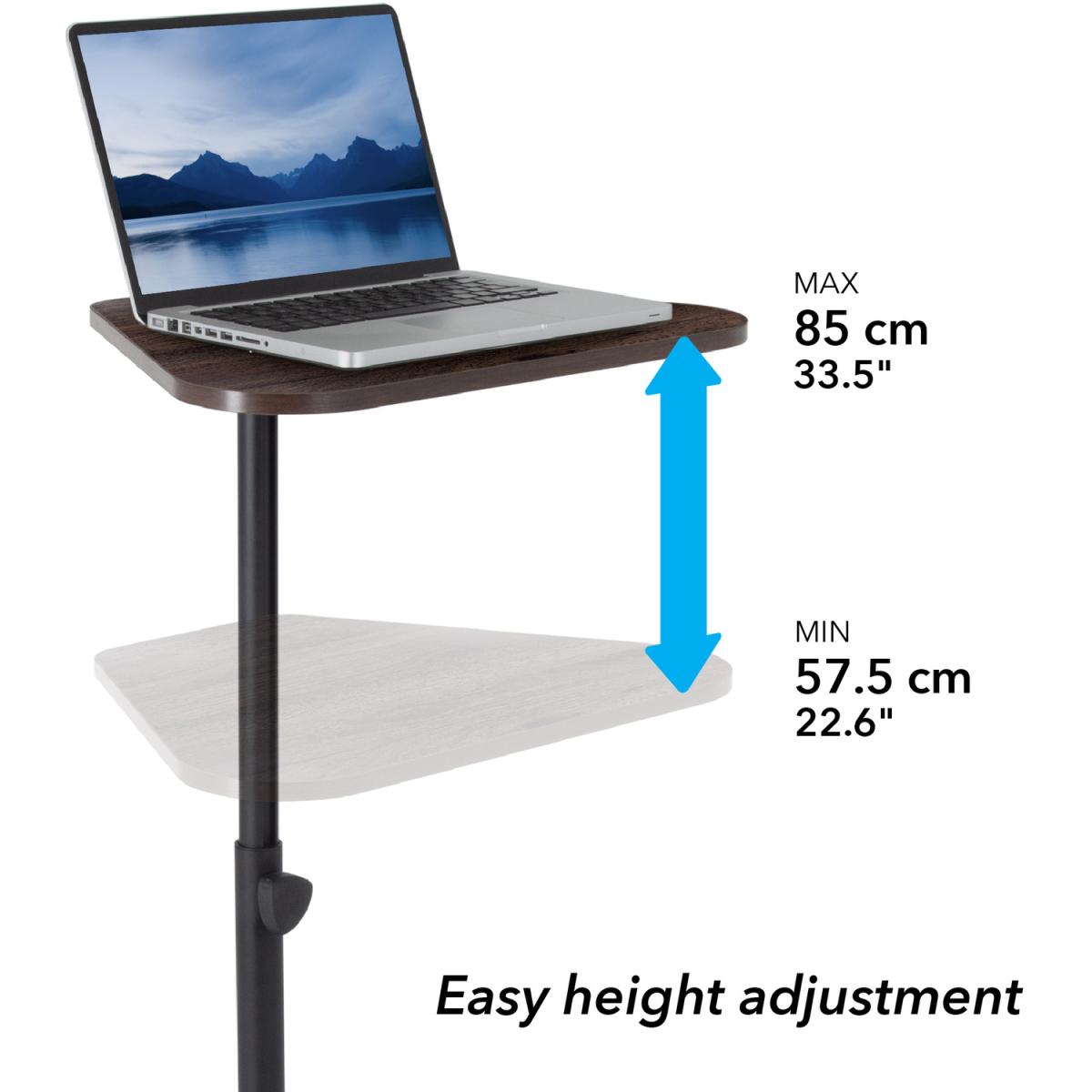 Height Adjustable Laptop Table S - Dark Wood – image 3