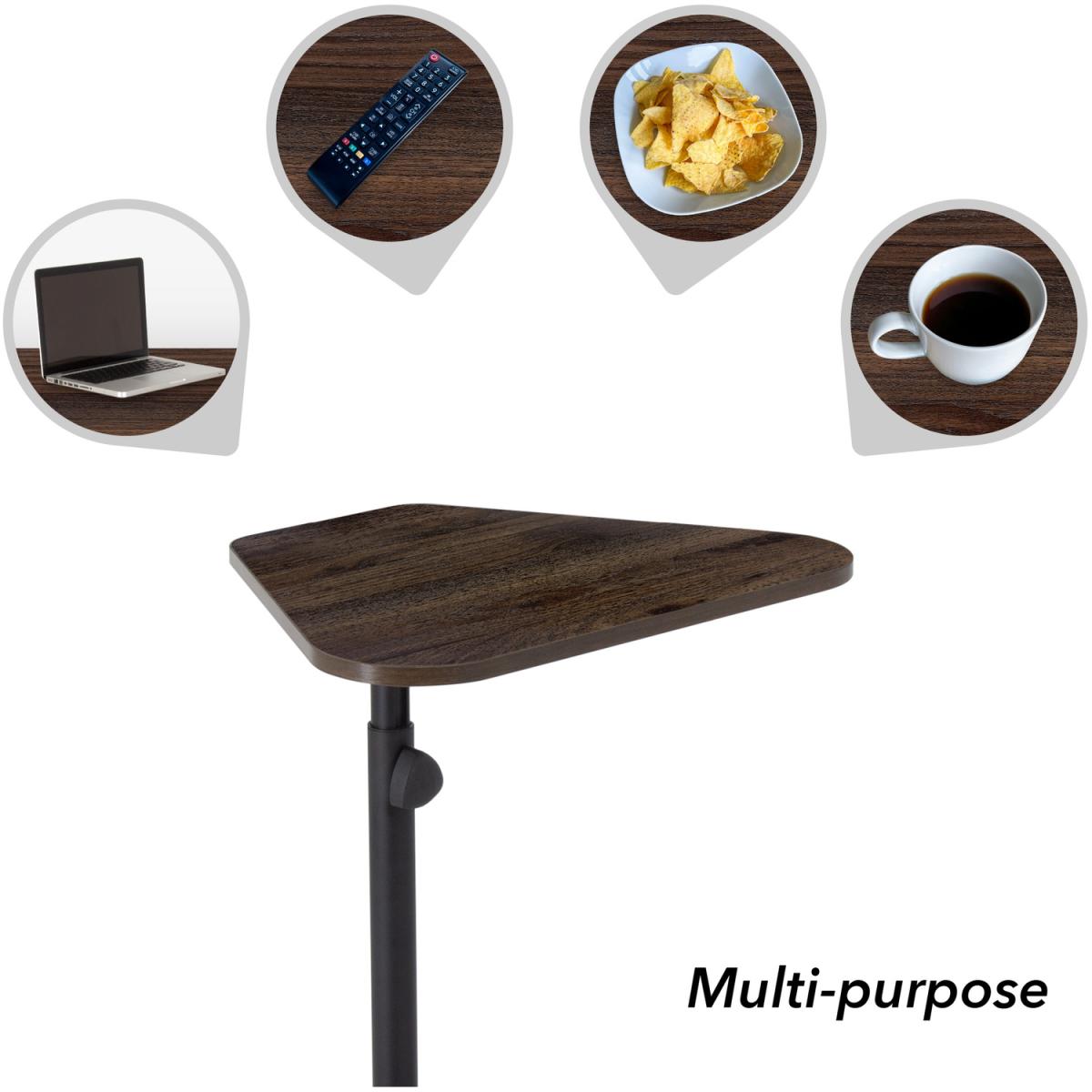 Height Adjustable Laptop Table S - Dark Wood – image 4