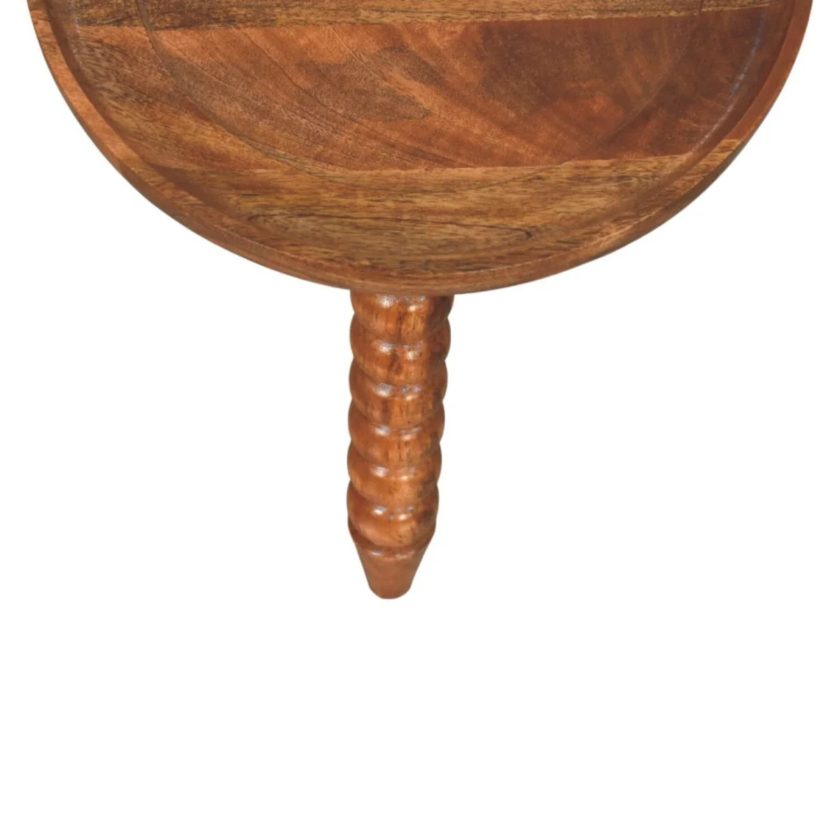 Solid Wood Spindle Tray Side Table - Brown – image 4