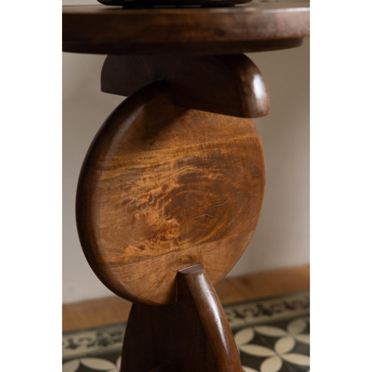 Warm Brown Mango Wood Side Table – image 4
