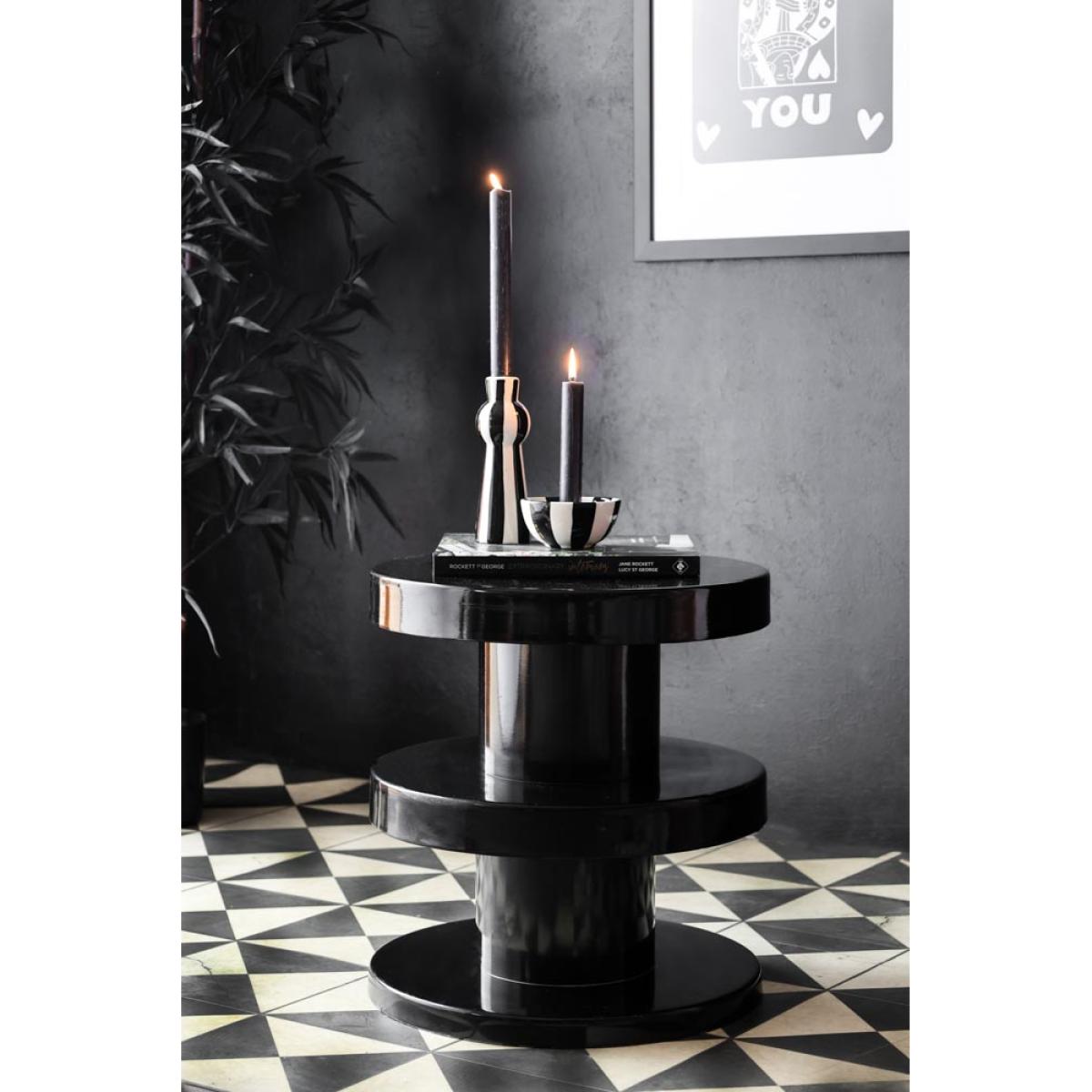 Glossy Black Side Table – image 2
