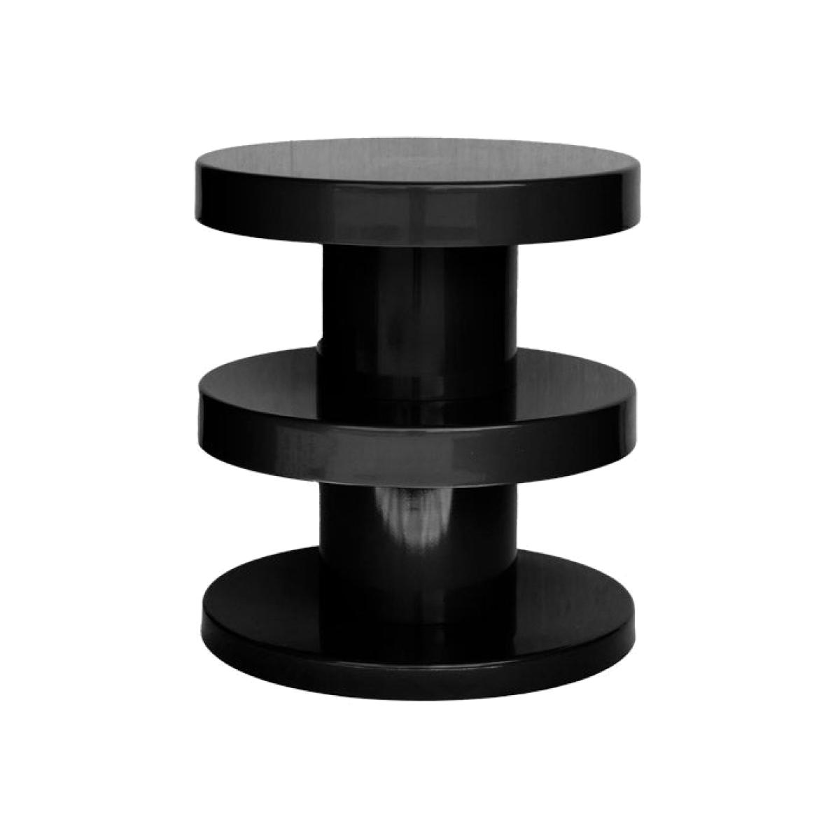 Glossy Black Side Table – image 1