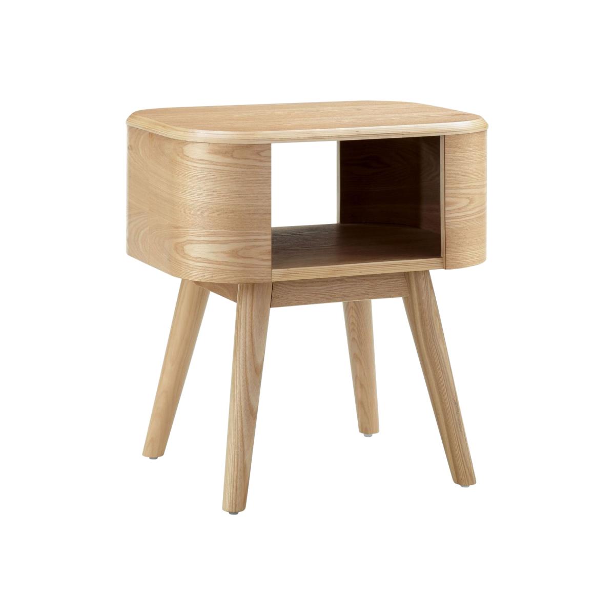 Lamp Table with Open Storage - Oak – image 1