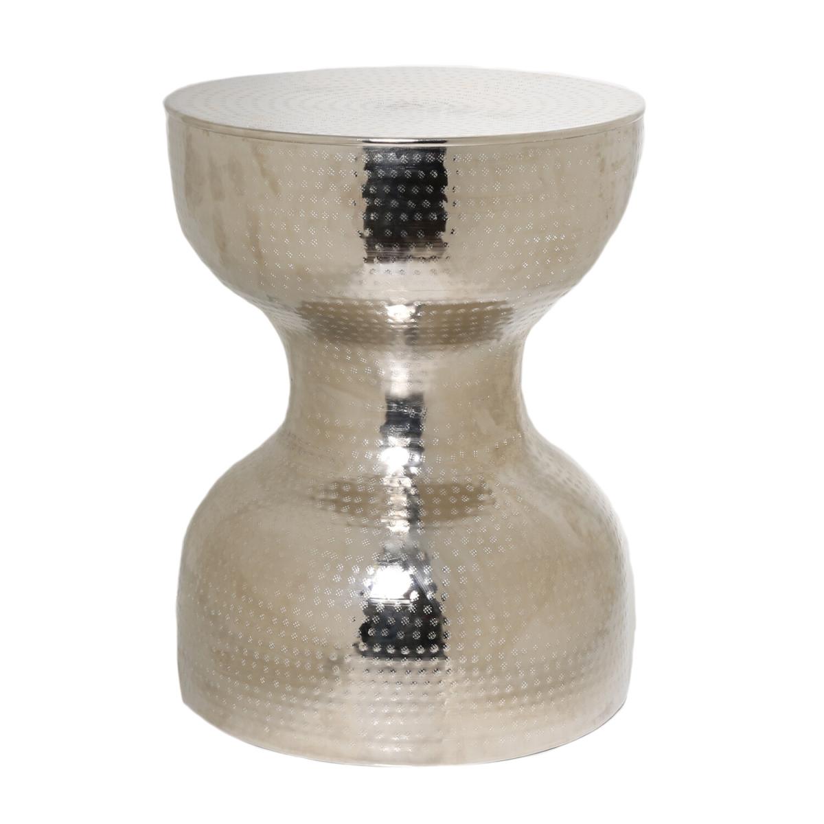 Silver Hammered Side Table – image 2