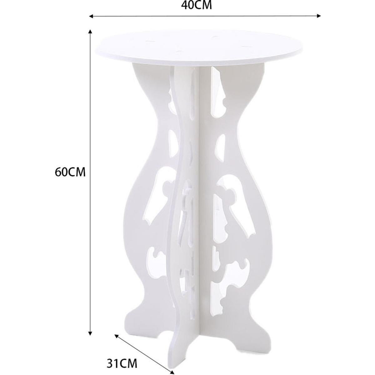 Corner Side Table Flower Plant Stand - White – image 2