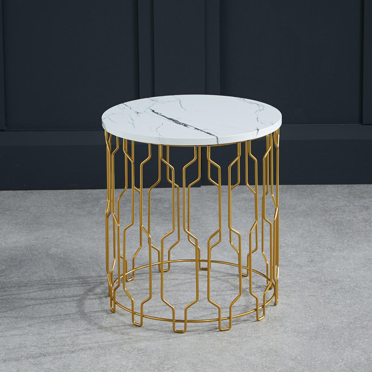 Grace End Table - White
