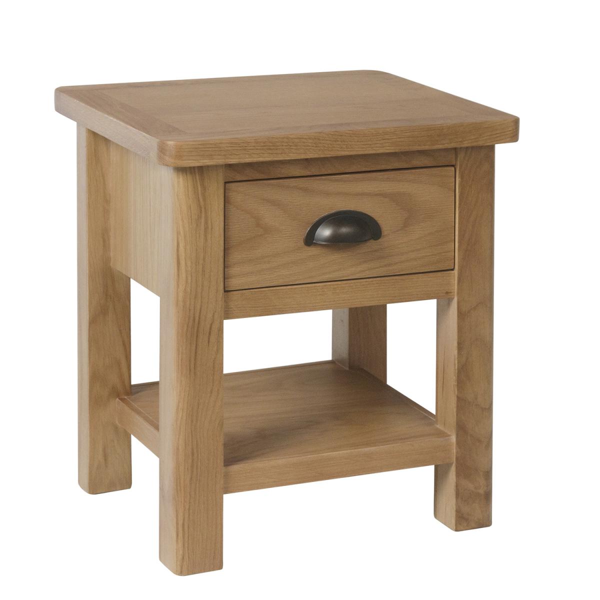 Cambridge 1 Drawer Lamp Table - Dove Grey – image 5
