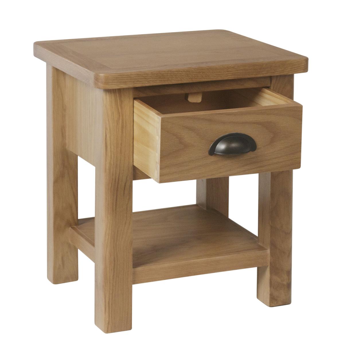 Cambridge 1 Drawer Lamp Table - Dove Grey – image 7