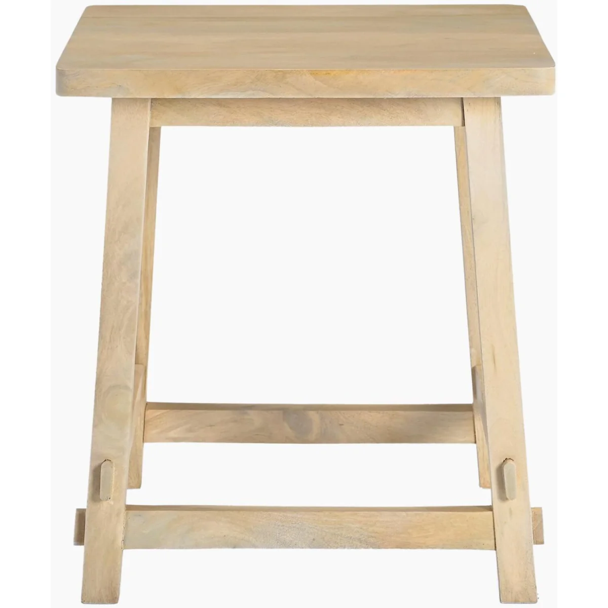 Rockies Square White Oak Wood Side Table - Oak – image 3