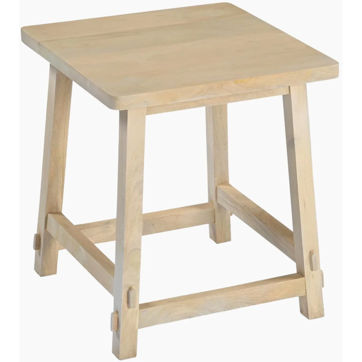 Rockies Square White Oak Wood Side Table - Oak – image 4