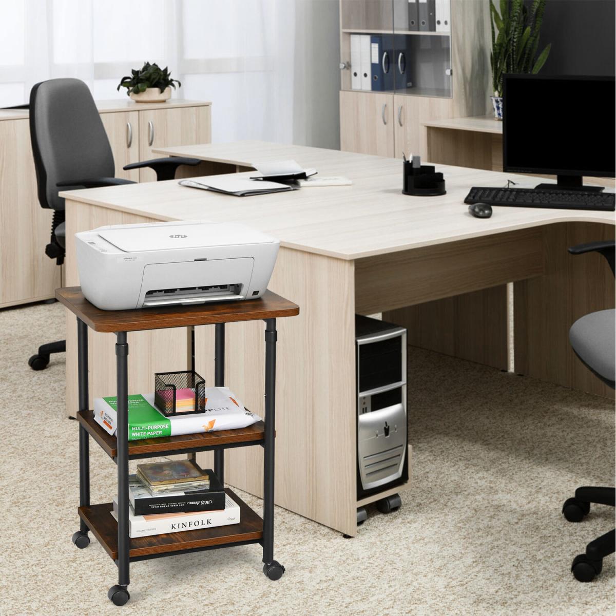 3-Tier Adjustable Printer Stand - Brown – image 6