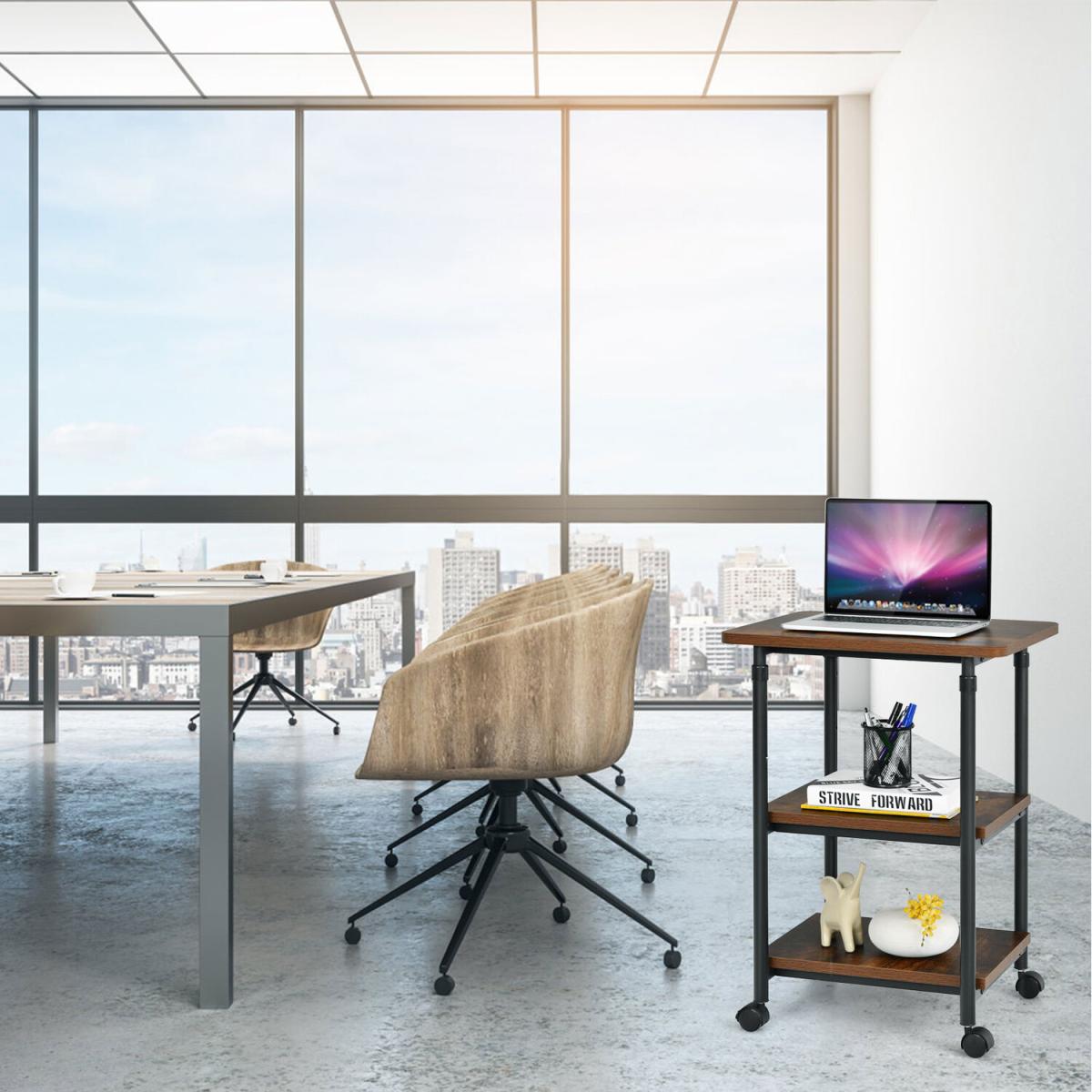 3-Tier Adjustable Printer Stand - Brown – image 7