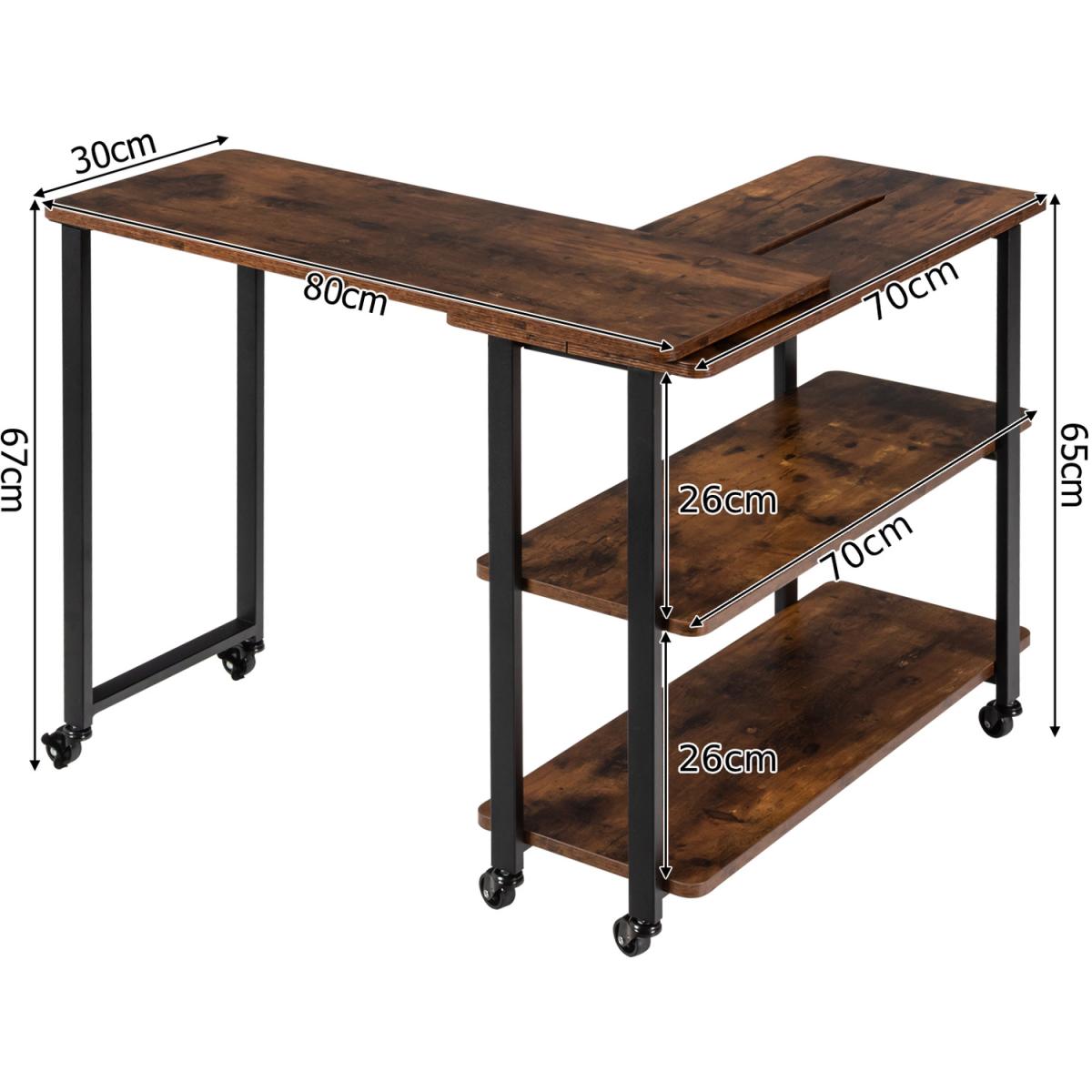 Free Rotating End Table - Brown – image 3