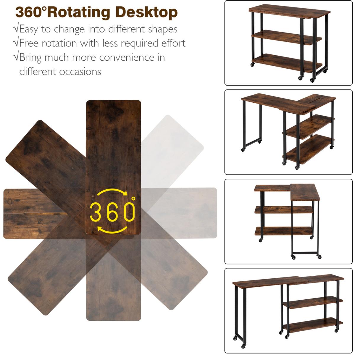Free Rotating End Table - Brown – image 4