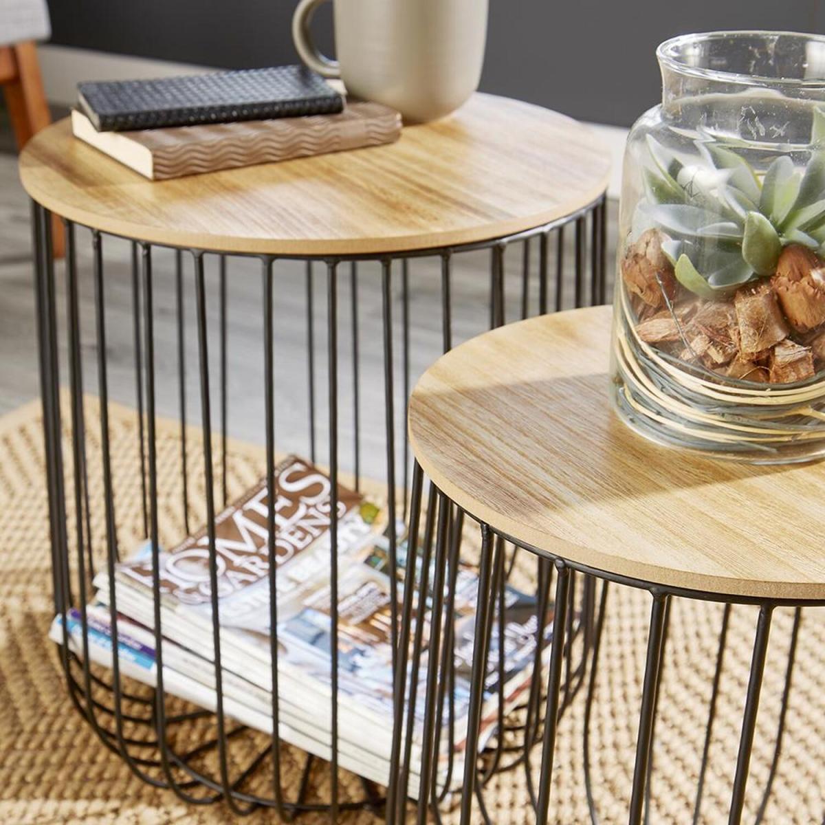 Canary Set of 2 Side Lamp Storage Tables - Black – image 2