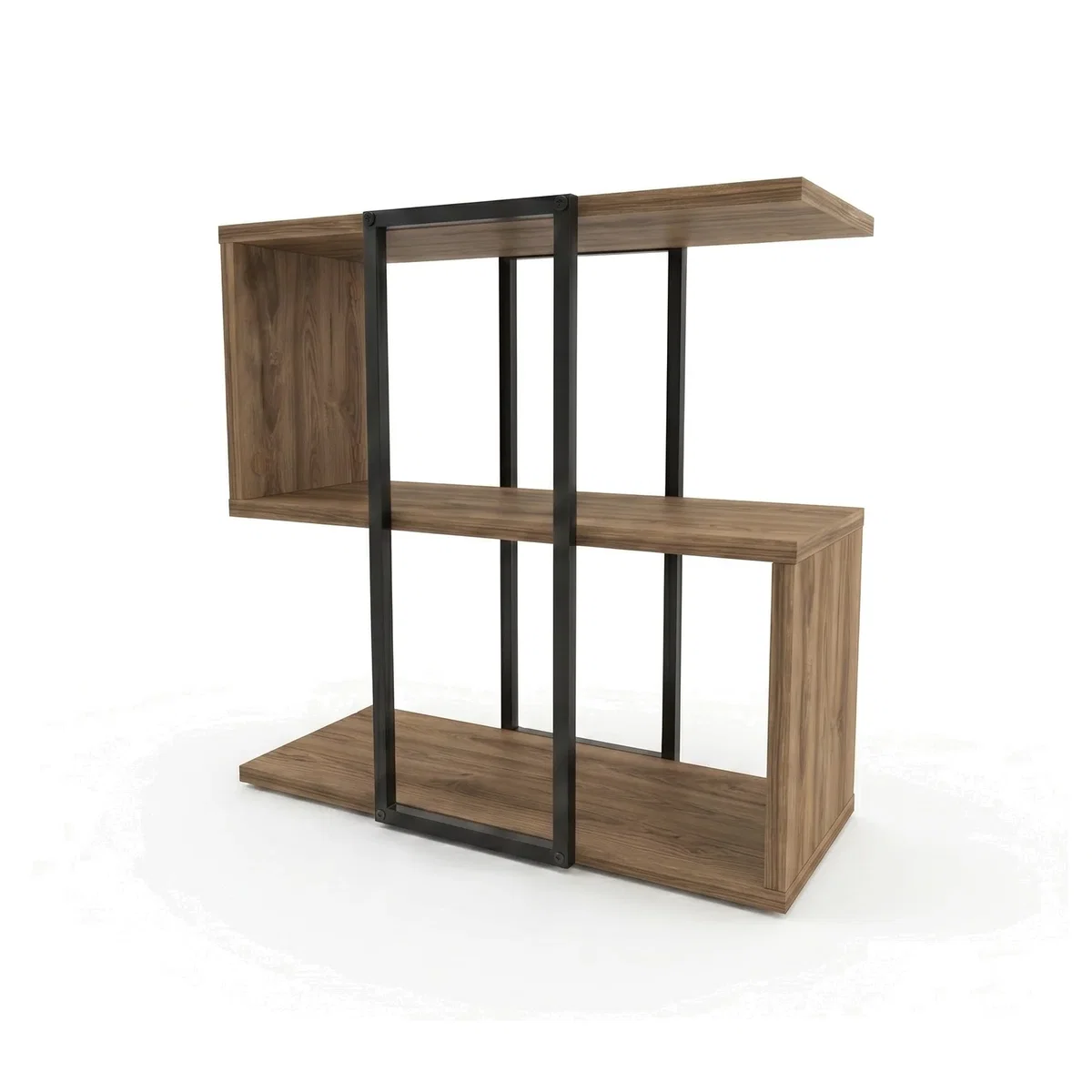 Decortie Homia Small Side Table with Metal Frame and Open Shelf - Sandstone – image 1