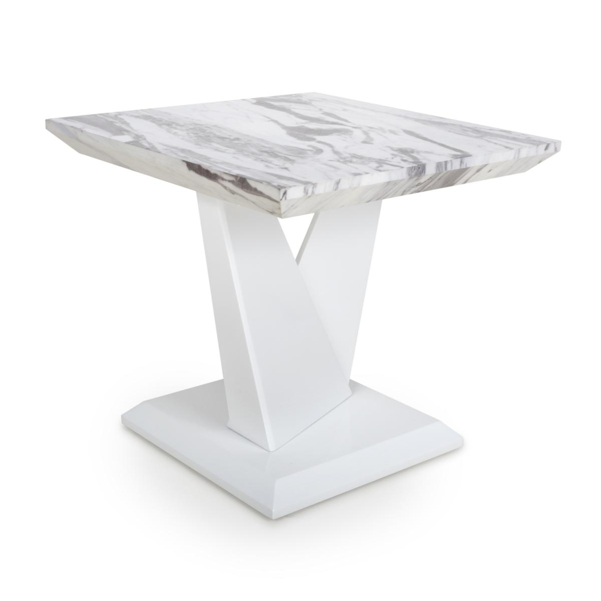 Saturn Marble Effect Grey and White Lamp Table - Grey and White – image 3