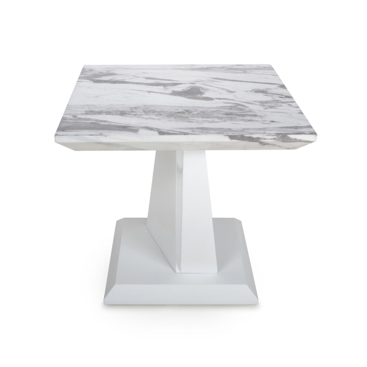 Saturn Marble Effect Grey and White Lamp Table - Grey and White – image 5