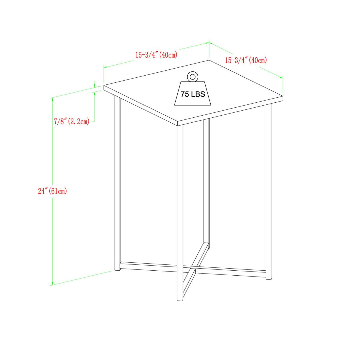 Madison Square Side Table - White Marble & Chrome – image 7