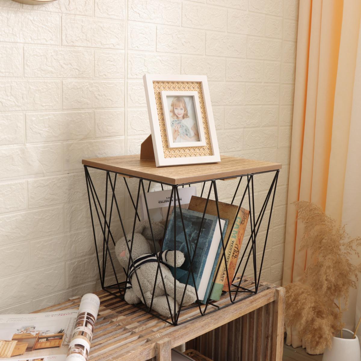 Cheadle Wire Side Lamp Table Storage Unit - Black – image 4