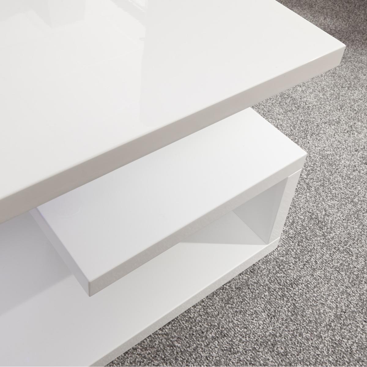 Polar High Gloss LED Side Table - White – image 2