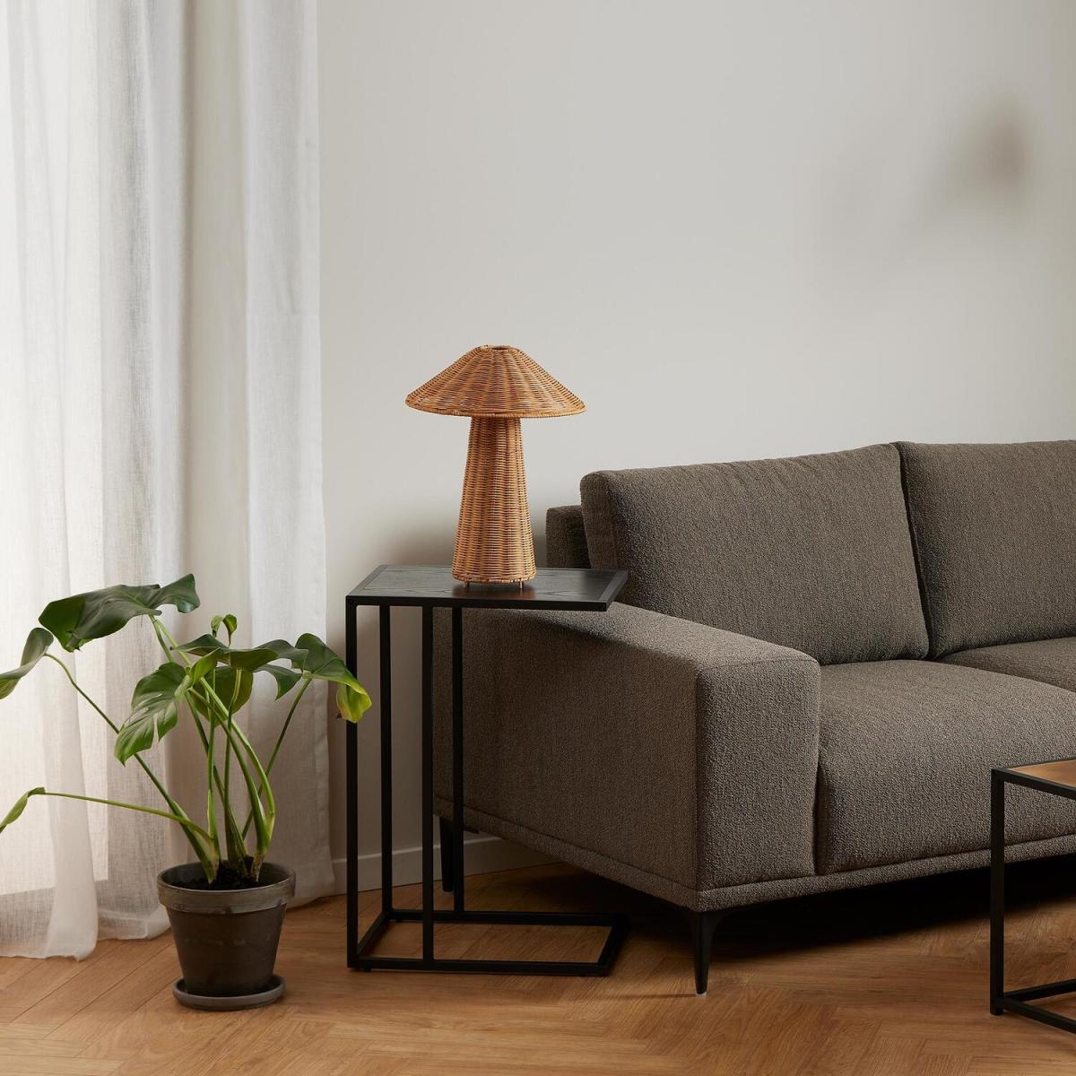 Seaton C Shaped Black Side Table - Black