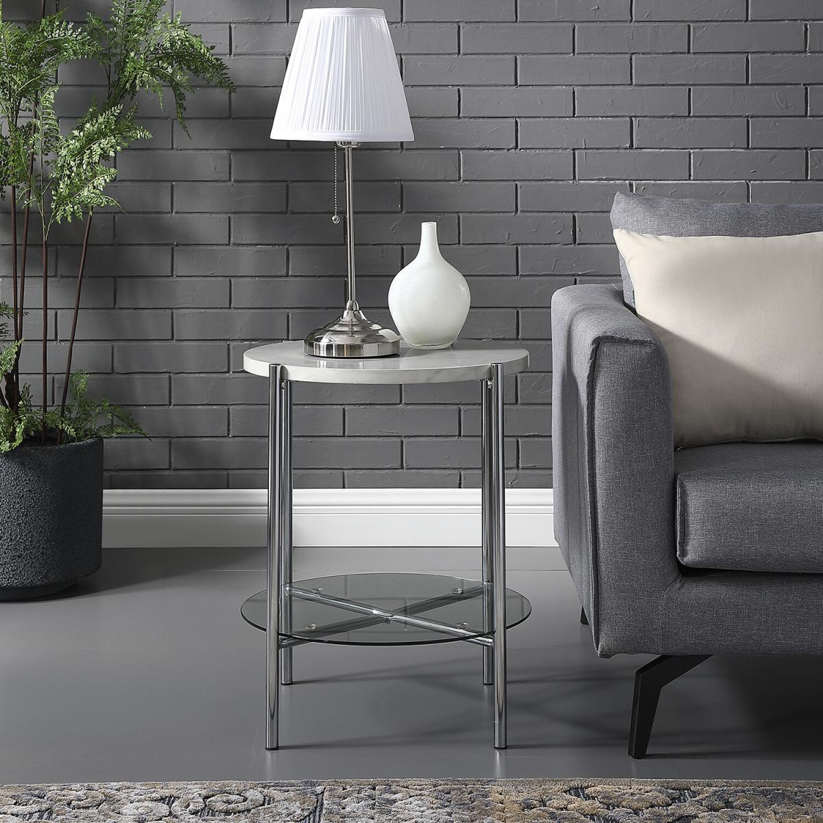 Tilda Round Side Table - Chrome – image 3