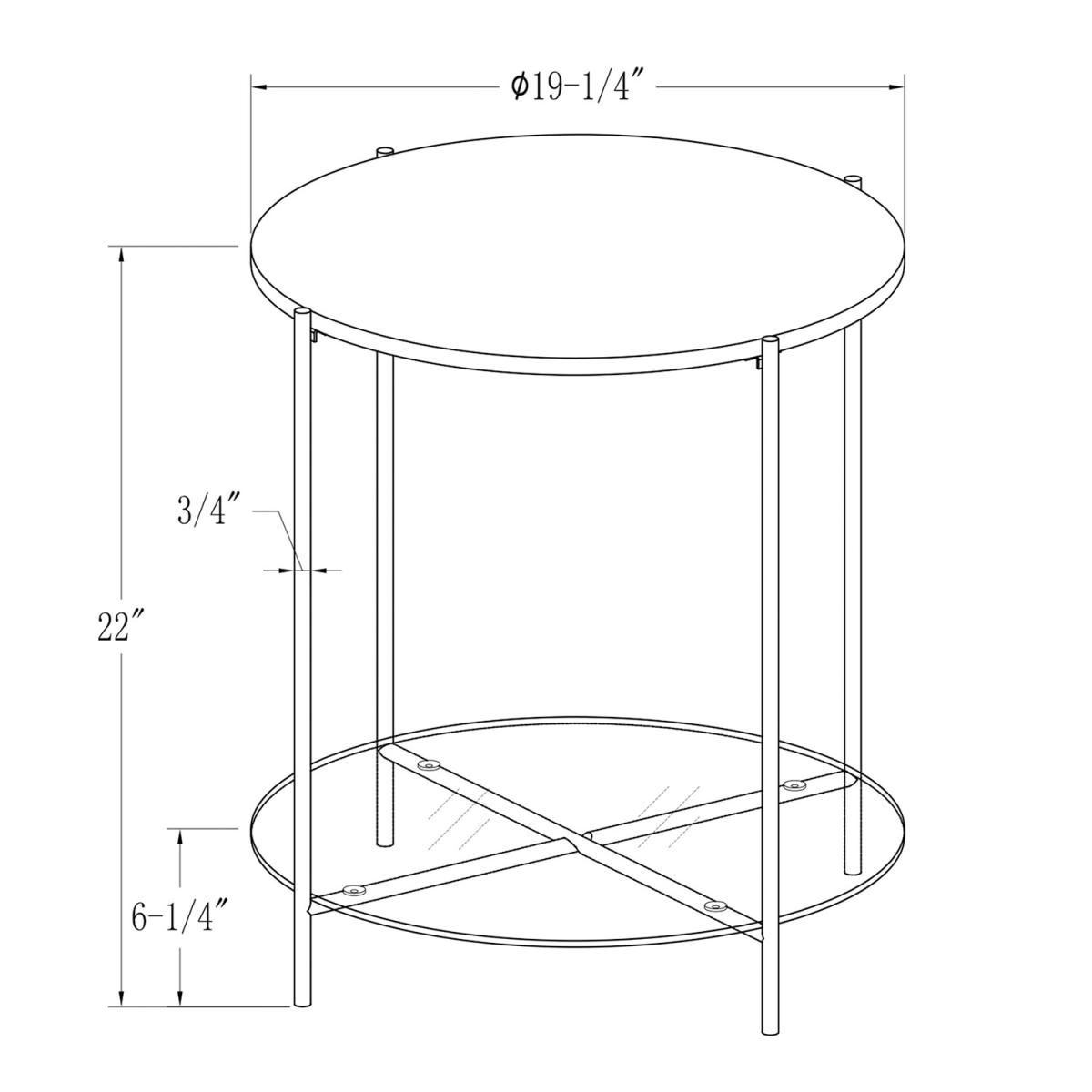 Tilda Round Side Table - Chrome – image 9