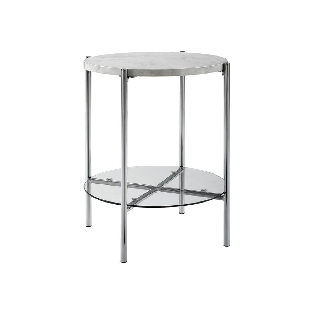 Tilda Round Side Table - Chrome – image 1