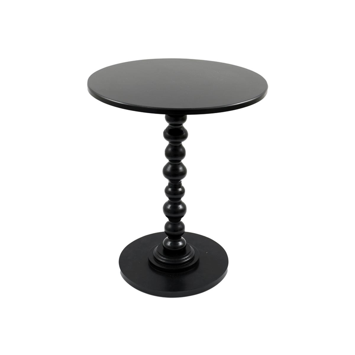 Round Pillar Raising Table - Black