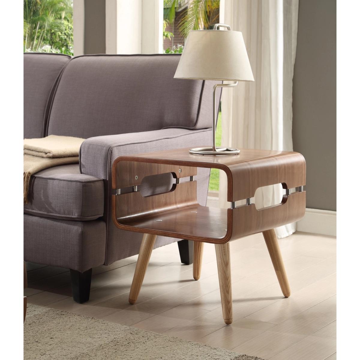 Curve Cube Lamp Table - Walnut – image 2