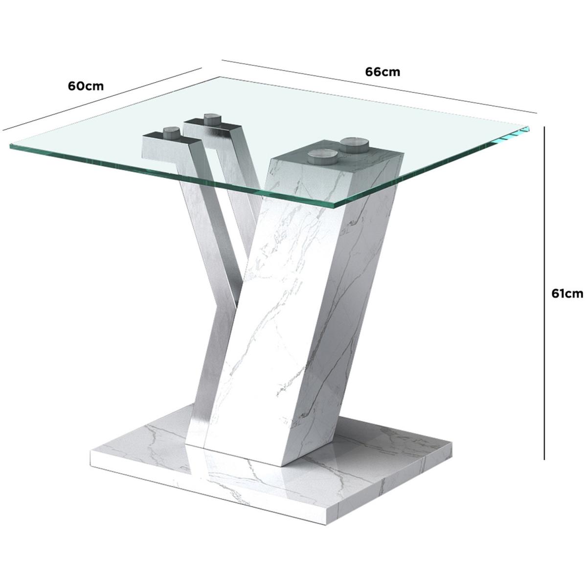 Sofa Side Table for Living Room Furniture, End Table - white – image 2