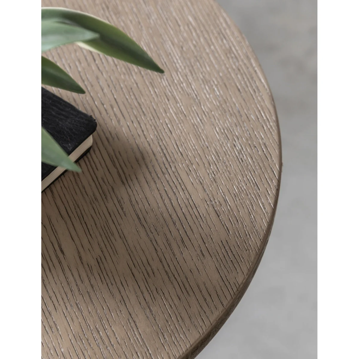 Albie Minimalist Round Side Table - Smoked – image 2