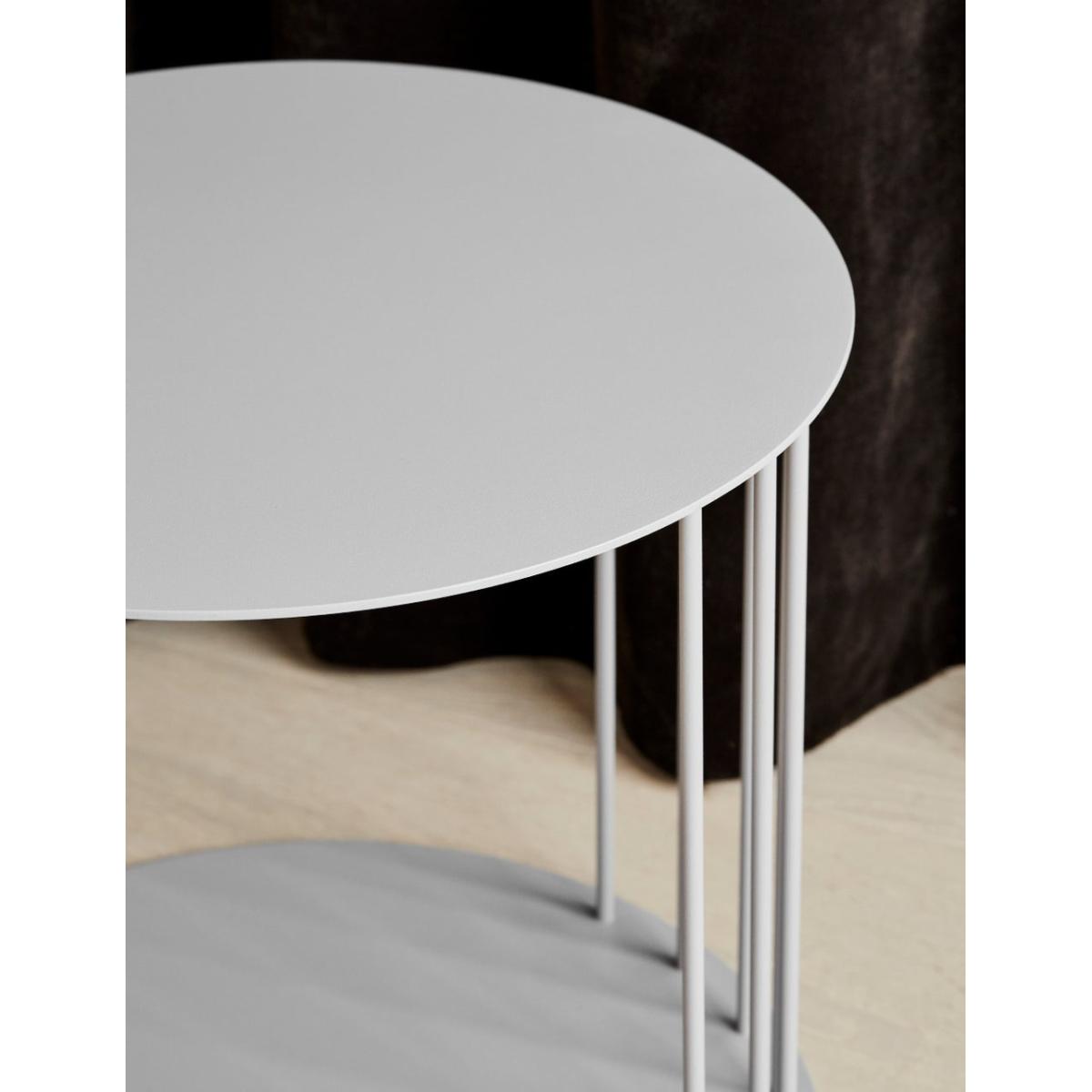 Cara Dove Grey Steel Side Table – image 3